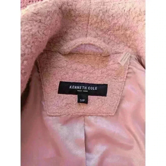 Kenneth Cole Women's Asymmetrical Bouclé Wool Blend Coat Size P. Small - Picture 10 of 14